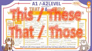 Самостійна робота Тема: This / These / That / Those Рівень: A1–A2 (5–6 клас) Форма: Multiple Choice + Gap Filling