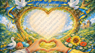 💙 Плакат «День Єднання. Серце миру»
