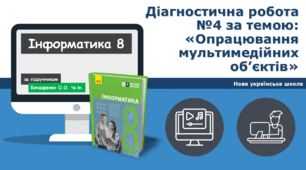 8 клас НУШ Діагностична робота №4 з теми: «Опрацювання мультимедійних об’єктів» 