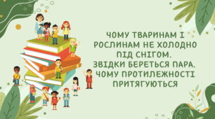 Презентація "ЧОМУ ТВАРИНАМ І РОСЛИНАМ НЕ ХОЛОДНО ПІД СНІГОМ.  ЗВІДКИ БЕРЕТЬСЯ ПАРА.  ЧОМУ ПРОТИЛЕЖНОСТІ ПРИТЯГУЮТЬСЯ"