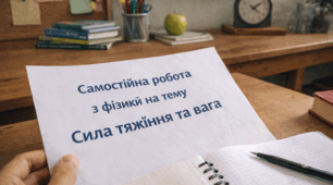Самостійна робота на 2 варіанти з фізики на тему " Сила тяжіння та вага"