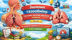Комплексний навчальний матеріал до уроку з теми "Значення газообміну. Система органів дихання.
