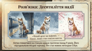 Марія Морозенко. «Вірність Хатіко» (скорочено). Тема дружби людини й тварини. Засоби змалювання їхніх взаємин в оповіданні. Послідовність подій у творі. Ідея гуманістичних цінностей.