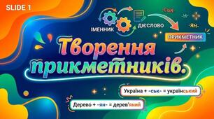 Творення прикметників.