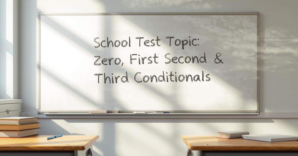 Test Topic: Zero, First, Second & Third Conditionals | Тест. Англійська ...