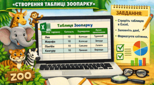 Тема: Створення робочої книги «Зоопарк» в Excel