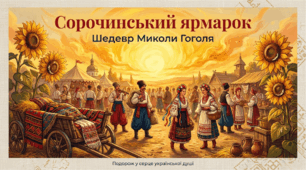 М.В.Гоголь «Сорочинський ярмарок»(скорочено). Біографічний нарис про письменника. Україна у творчості митця. Сюжет повісті. (2 презентації + кросенс + робочий аркуш)