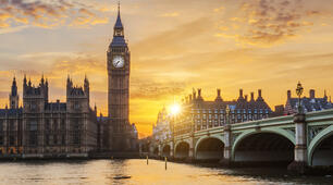 Puzzle. London. Big Ben and Westminster Bridge