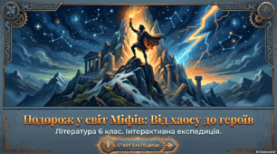 Поняття про міф. Основні тематичні групи міфів. Відображення єдності людини й природи в міфах різних народів. Грецькі міфи. Міф про Прометея.