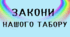 Пришкільний табір (план, розпорядок, плакати, вивіски)