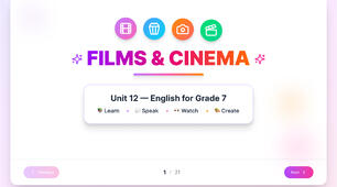 The Films Unit 12, Prepare 7 презентація до уроку