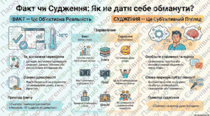 Розрізнення фактів і суджень.