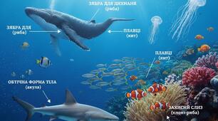 23.02.      Як організми пристосувалися до життя у водному середовищі 