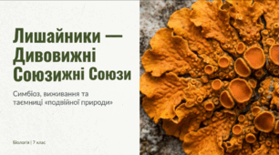 Лишайники – асоціації справжніх грибів з фотосинтезуючими організмами (водоростями та ціанобактеріями). Будова слані та особливості життєдіяльності (живлення, розмноження) лишайників.