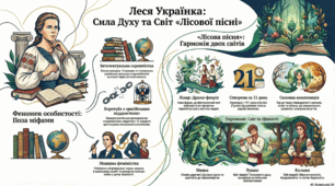 Інфографіка  Леся Українка "Лісова пісня"