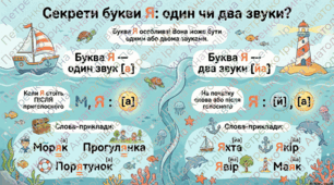 Набір навчальних карток: «Магія звуків та букв Я, Ю, Є, Ї»