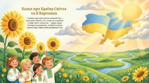 Презентація до 4-ї річниці незламності "КАЗКА ПРО КРАЇНУ СВІТЛА ТА ЇЇ ВАРТОВИХ" для 1-4 класів  15 слайдів