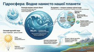 Склад гідросфери. Світовий океан та його частини.