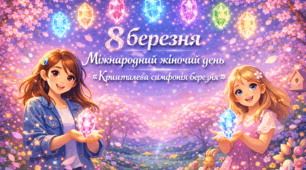 8 БЕРЕЗНЯ 2026 🌸 Міжнародний жіночий день | СУЧАСНА інтерактивна анімована презентація-гра «Кришталева симфонія березня» 💎