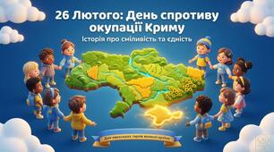 Презентація до 26 лютого  День спротиву окупації Криму "Історія про сміливість та єдність" 1-4 кл (14 слайдів)