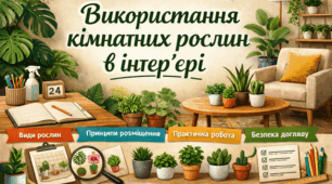 Використання кімнатних рослин в інтер’єрі