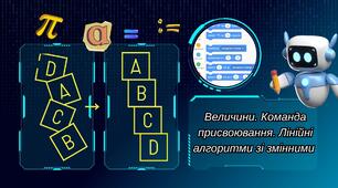 Величини. Команда присвоювання. Лінійні алгоритми зі змінними. 