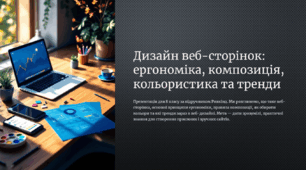 Презентація для 8 класу НУШ. Дизайн веб-сторінок: ергономіка, композиція, кольористика та тренди. Тренди веб-дизайну.