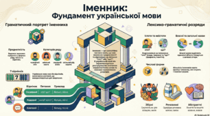 Інфогафіка "Іменник: фундамент української мови"
