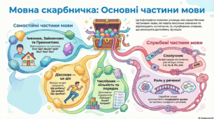 Мовна скарбничка: Основні частини мови