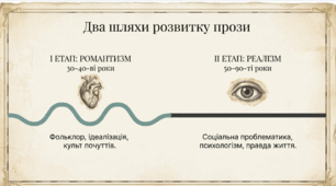 Розвиток романтичної та реалістичної прози в українській літературі ХІХ ст.