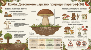 У чому полягають особливості грибів