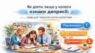 Алгоритм підтримки колеги з депресивними проявами: що сказати, чого не казати та коли скеровувати до фахівця (для закладу освіти)