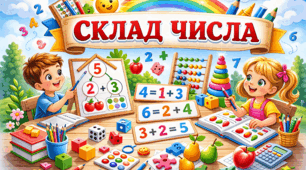 Наочний матеріал «Склад числа» (2, 3, 4, 5)
