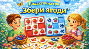 Дидактична гра "Збери ягоди"