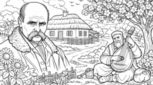 Мега розмальовка "Тарас Шевченко - серце України, розум нації!"