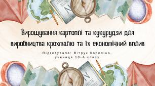 Вирощування картоплі та кукурудзи для виробництва крохмалю та їх економічний вплив