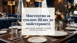 Види та призначення столового посуду та приборів. Правила безпечного користування столовими приборами