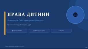 Права дитини - Конвенція ООН. Правознавство 9 клас. 20 слайдів + кейси + тест. НУШ