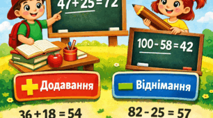 ДІЇ ПЕРШОГО СТУПЕНЯ З НАТУРАЛЬНИМИ ЧИСЛАМИ