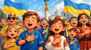 Флешмоб до "Дня Державного Гімну України"