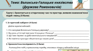 Підсумкова робота "Волинсько-Галицьке князівство («держава Романовичів»)"