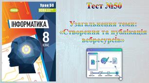 Підсумковий тест "Створення та публікація вебресурсів" (НУШ)