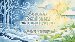 О. Сенатович. Лютий. Прислів’я. Літературне читання 2 клас