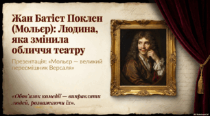 Презентація "Мольєр: людина яка змінила обличчя театру"
