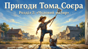 Тест за уривком із твору Марка Твена "Пригоди Тома Соєра" (Розділ другий "Чудовий маляр")