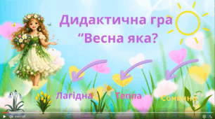 Дидактична гра "Весна яка?"