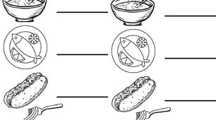 Робочий аркуш з теми їжа "Food"