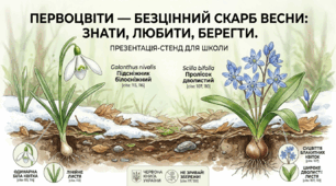 Підсніжник: краса, що потребує захисту. Наочний стенд для школи. (PDF)