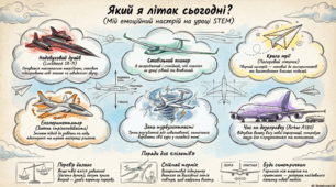 Рефлексія учнів на уроці STEM під назвою: «Який я літак сьогодні?» (Мій емоційний настрій на уроці STEM)