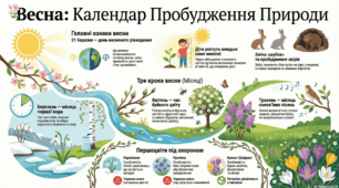 Інфографіка «Весна: календар пробудження природи»